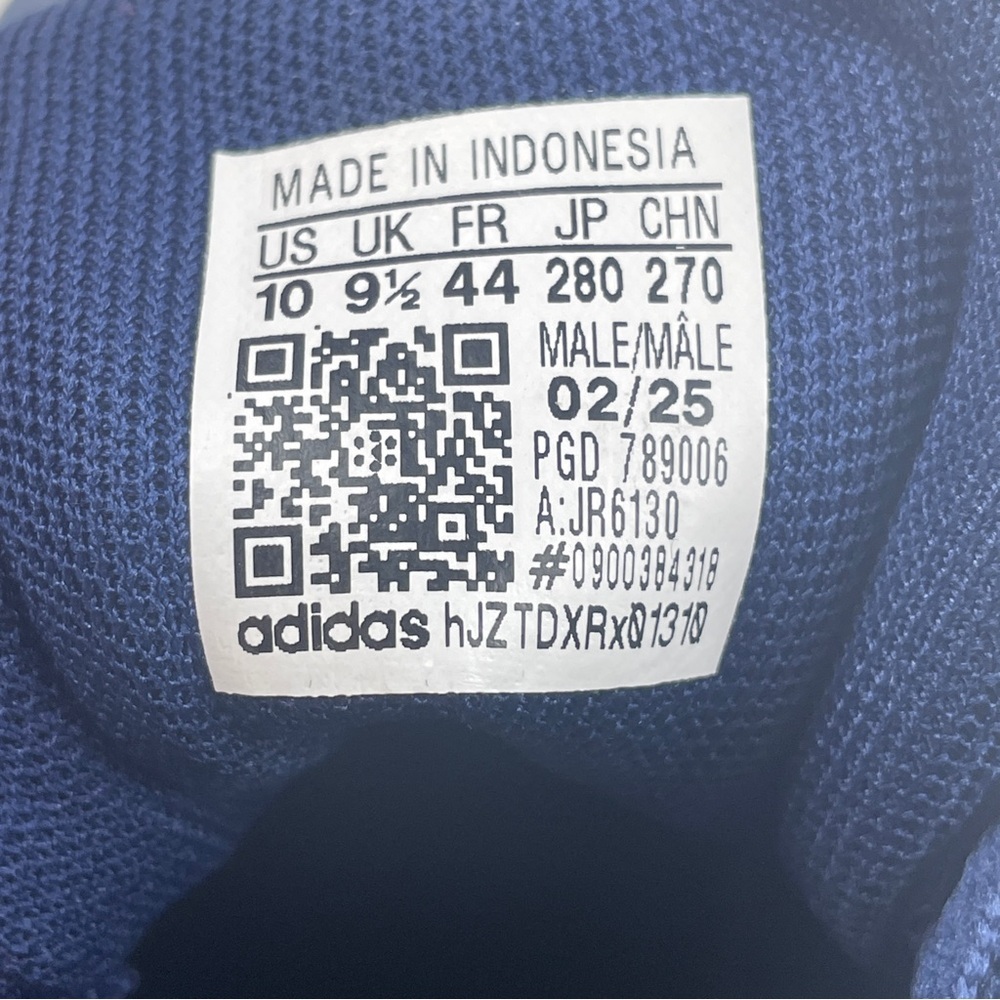 adidas Navy and White Sneakers - Picture 9 of 12